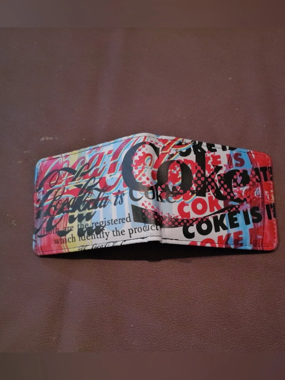 Coca Cola Graphic Red Black White Men's Wallet